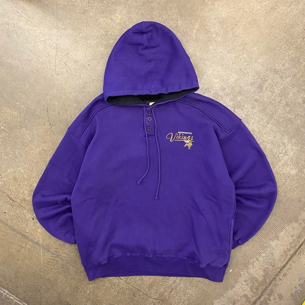 Vintage Minnesota Vikings NFL Starter 90s Purple Hoodie Size XL